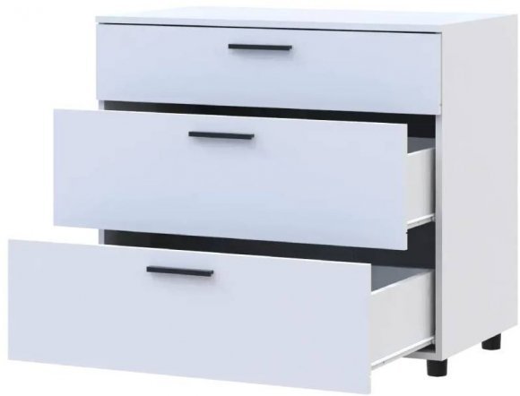 Комод Doros Торн Білий 3Ш 90х51.6х80 (DRS-012093) Комод Doros Торн Білий 3Ш 90х51.6х80 (DRS-012093)
