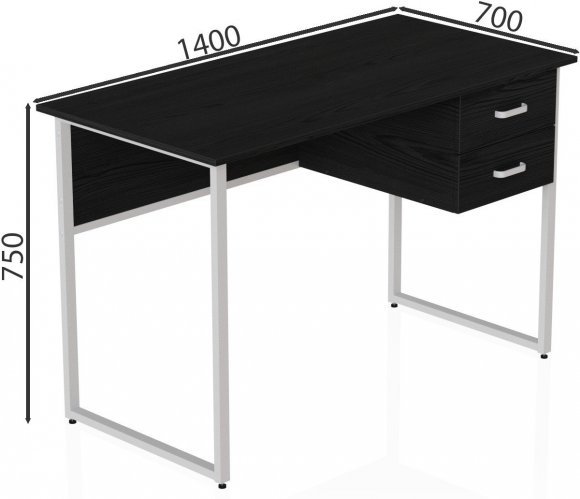 Комп'ютерний стіл Ferrum-decor Дакота 75x140x70 білий ДСП Сосна Кембра 32мм (FRD-102135)