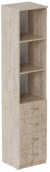 Пенал Анжело Ferrum-decor на 3 полиці з 4 шухлядами 1900x400x380 ДСП Дуб Сан-Марино 16 мм (FRD-104924) Пенал Анжело Ferrum-decor на 3 полиці з 4 шухлядами 1900x400x380 ДСП Дуб Сан-Марино 16 мм (FRD-104924)