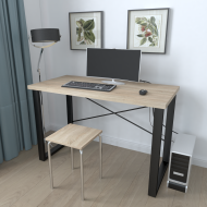 Письмовий стіл Ferrum-decor Драйв 750x1200x700 Чорний метал ДСП Дуб Сонома 16 мм (FRD-103174)