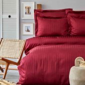 Постільна білизна сатин Charm bold bordo бордовий полуторна svt-2000022285629