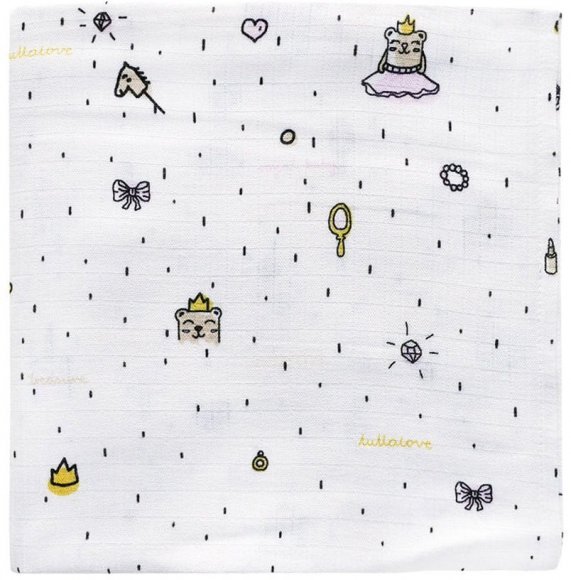 Пелюшка муслінова-плед 100x100 см Princess lullalove-8992 Пелюшка муслінова-плед 100x100 см Princess lullalove-8992
