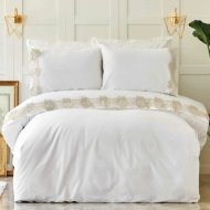 Постільна білизна ранфорс Melissa gold золотий с гипюром євро 200х220 см Постільна білизна ранфорс Melissa gold золотий с гипюром євро 200х220 см