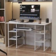 Письмовий стіл Ferrum-decor Тім 75x120x60 білий ДСП Біле 16мм (FRD-101357)