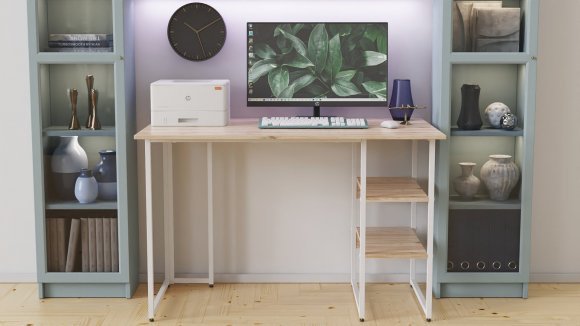Письмовий стіл Ferrum-decor Гаррі 75x140x70 сірий ДСП Біле 16мм (FRD-101481)