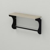 Полиця настінна Ferrum-decor Юзібі 270x500x150 метал Чорний ДСП Сонома 16 мм (FRD-102656)