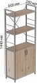 Етажерка 3/60 Ferrum-decor Серії Конект із тумбою 144x60x28 Сірий ДСП Сан-Марино (FRD-104457)