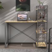 Письмовий стіл Ferrum-decor Серії Конект з етажеркою 75x120x60 сірий ДСП Дуб Артизан 16мм (FRD-104232) Письмовий стіл Ferrum-decor Серії Конект з етажеркою 75x120x60 сірий ДСП Дуб Артизан 16мм (FRD-104232)