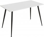Кухонний стіл Марсель 40 Ferrum-decor 75x120x70 Чорний метал ДСП Білий 16 мм (FRD-106767)