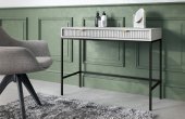 Стіл туалетний Perfect Home Нова / Nova з 2 шухлядами та чорними ніжками T104 Сірий (PFH-091268) Стіл туалетний Perfect Home Нова / Nova з 2 шухлядами та чорними ніжками T104 Сірий (PFH-091268)