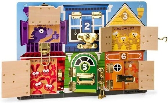 Деревянная доска с задвижками Latches Board Melissa & Doug MD13785
