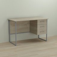 Письмовий стіл Ferrum-decor Гаррі 75x140x70 сірий ДСП Дуб Сонома 16мм (FRD-101482)