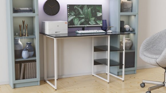 Письмовий стіл Ferrum-decor Гаррі 75x140x70 сірий ДСП Дуб Сонома 16мм (FRD-101482)