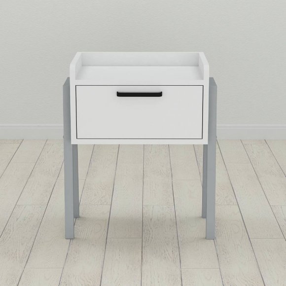 Тумба модульна Ferrum-decor Бетті 540x450x320 метал Сірий ДСП Біле 16 мм (FRD-102997)
