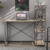 Письмовий стіл Ferrum-decor Серії Конект з етажеркою 75x120x600 сірий ДСП Дуб Сонома 16мм (FRD-104233) Письмовий стіл Ferrum-decor Серії Конект з етажеркою 75x120x600 сірий ДСП Дуб Сонома 16мм (FRD-104233)