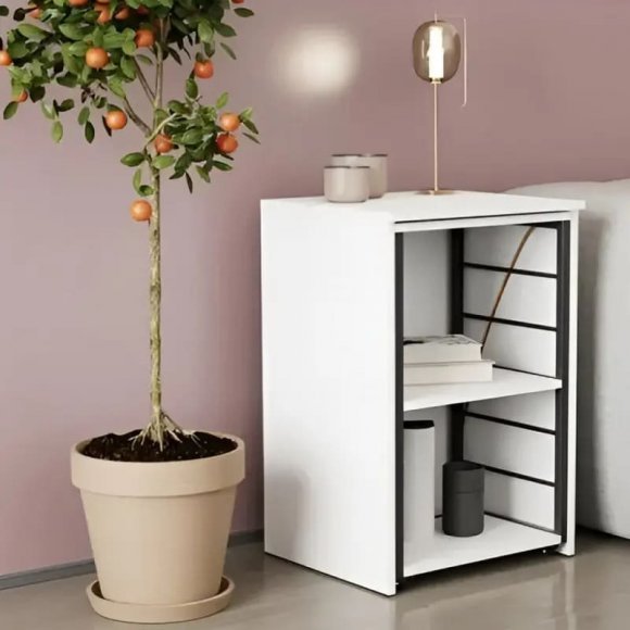 Стіл-тумба трансформер Смарт 2/1 Ferrum-decor 750x1450x500 Чорний метал ДСП Біле 16 мм (FRD-105095) Стіл-тумба трансформер Смарт 2/1 Ferrum-decor 750x1450x500 Чорний метал ДСП Біле 16 мм (FRD-105095)