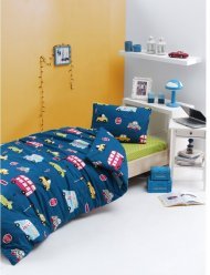 Постільна білизна Home Perfect Ranforce Town полуторна 160х220 см