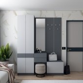 Шафа для одягу Doros Сола Графіт / Сірий 60х40х215 DRS-011744 (44900341)