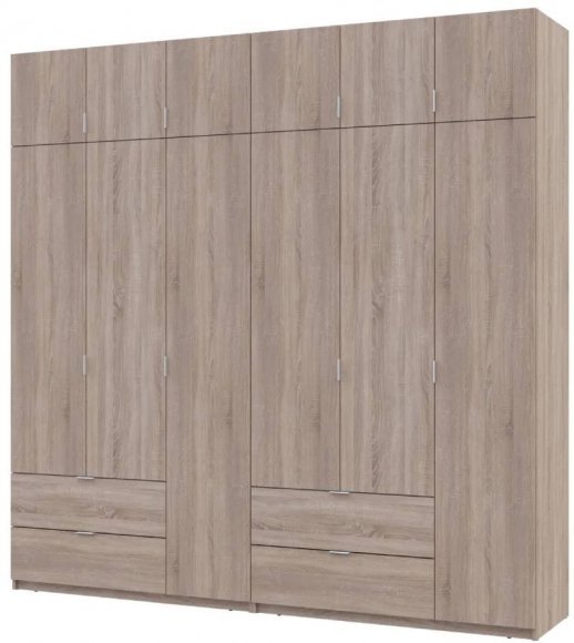 Шафа для одягу Doros Лукас Дуб сонома 3+3 ДСП 240х50х240 DRS-011703 (42005107) Шафа для одягу Doros Лукас Дуб сонома 3+3 ДСП 240х50х240 DRS-011703 (42005107)
