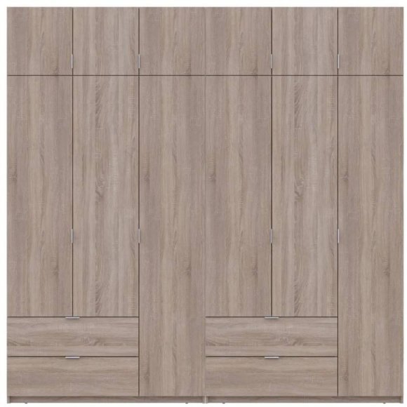 Шафа для одягу Doros Лукас Дуб сонома 3+3 ДСП 240х50х240 DRS-011703 (42005107) Шафа для одягу Doros Лукас Дуб сонома 3+3 ДСП 240х50х240 DRS-011703 (42005107)