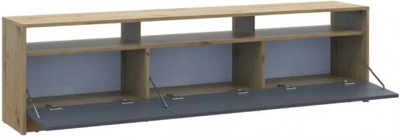 Тумба ТВ Doros U3 Дуб Артизан/Графіт ДСП 180х33х43 (DRS-011902) Тумба ТВ Doros U3 Дуб Артизан/Графіт ДСП 180х33х43 (DRS-011902)