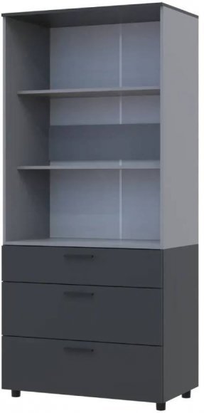 Шафа для одягу Doros Торн Антрацит/Сірий 2 ДСП/3Ш (полиці) 90х51.6х200 (DRS-011996) Шафа для одягу Doros Торн Антрацит/Сірий 2 ДСП/3Ш (полиці) 90х51.6х200 (DRS-011996)