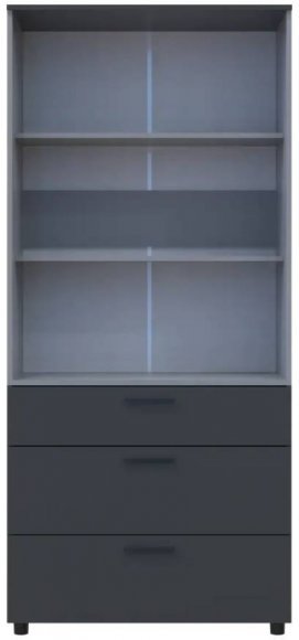 Шафа для одягу Doros Торн Антрацит/Сірий 2 ДСП/3Ш (полиці) 90х51.6х200 (DRS-011996) Шафа для одягу Doros Торн Антрацит/Сірий 2 ДСП/3Ш (полиці) 90х51.6х200 (DRS-011996)