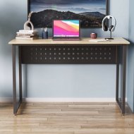 Письмовий стіл Ferrum-decor Майк 75x120x70 чорний ДСП Дуб Сонома 16мм (FRD-103888)