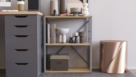 Етажерка 3/60 Ferrum-decor Серії Конект 75x60x28 сірий ДСП Дуб Сонома 16мм (FRD-104269) Етажерка 3/60 Ferrum-decor Серії Конект 75x60x28 сірий ДСП Дуб Сонома 16мм (FRD-104269)