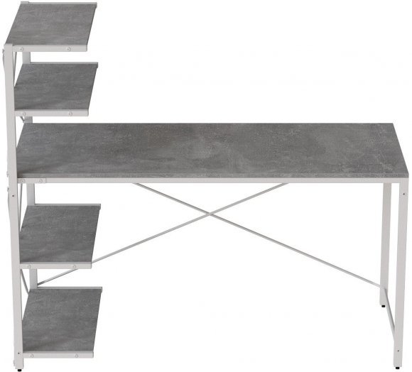 Комп'ютерний стіл Ferrum-decor Джек 75x120x70 Білий ДСП Бетон (FRD-105317)