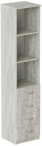 Пенал Анжело Ferrum-decor на 3 полиці з 4 шухлядами 1900x400x380 ДСП Бетон 16 мм (FRD-104929) Пенал Анжело Ferrum-decor на 3 полиці з 4 шухлядами 1900x400x380 ДСП Бетон 16 мм (FRD-104929)