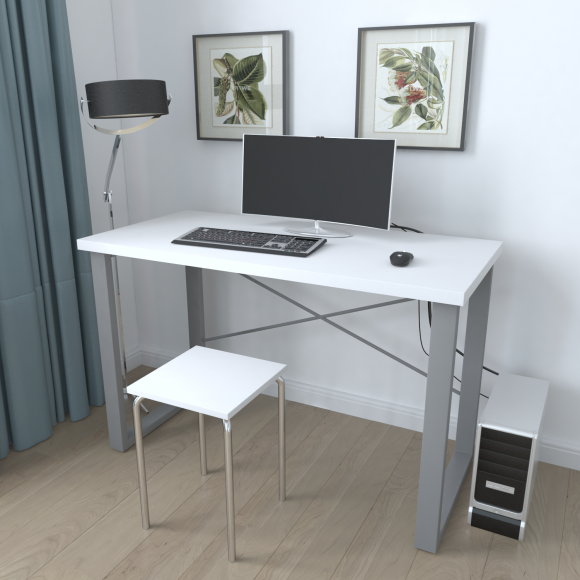 Письмовий стіл Ferrum-decor Драйв 750x1200x700 Сірий метал ДСП Біле 16 мм (FRD-103178) Письмовий стіл Ferrum-decor Драйв 750x1200x700 Сірий метал ДСП Біле 16 мм (FRD-103178)