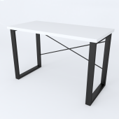 Письмовий стіл Ferrum-decor Драйв 750x1000x600 Чорний метал ДСП Біле 32 мм (FRD-103296)