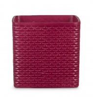 Кашпо для квітів Modern кераміка 15" бургунді куб 59066 Кашпо для квітів Modern кераміка 15" бургунді куб 59066