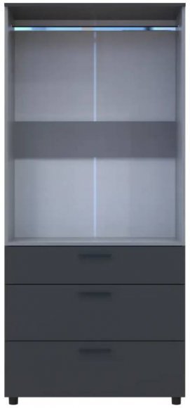 Шафа для одягу Doros Торн Антрацит/Сірий 2 ДСП/3Ш (штанга) 90х51.6х200 (DRS-011997)