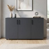 Комод Doros Торн Антрацит 3 ДСП 135х51.6х80 (DRS-012097) Комод Doros Торн Антрацит 3 ДСП 135х51.6х80 (DRS-012097)