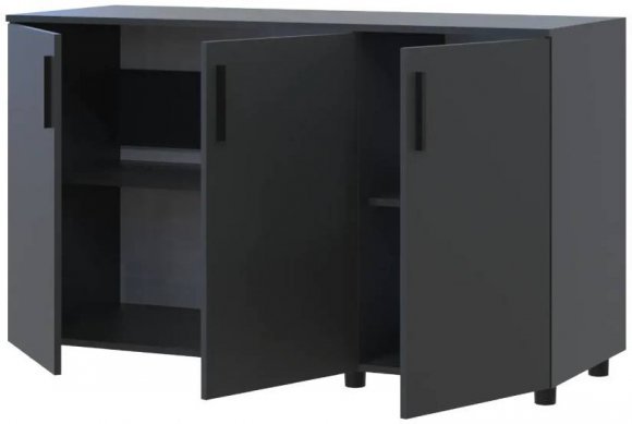 Комод Doros Торн Антрацит 3 ДСП 135х51.6х80 (DRS-012097) Комод Doros Торн Антрацит 3 ДСП 135х51.6х80 (DRS-012097)