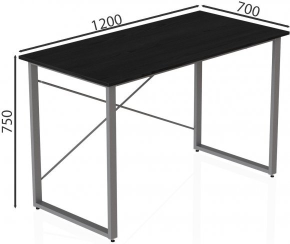 Комп'ютерний стіл Ferrum-decor Дейв 75x120x70 сірий ДСП Сосна Кембра 32мм (FRD-102407)