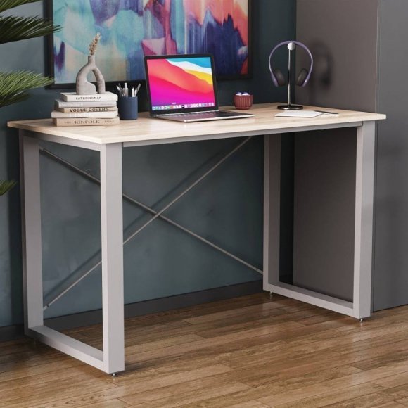 Письмовий стіл Ferrum-decor Драйв 750x1200x700 Сірий метал ДСП Дуб Сан-Марино 16 мм (FRD-103179)