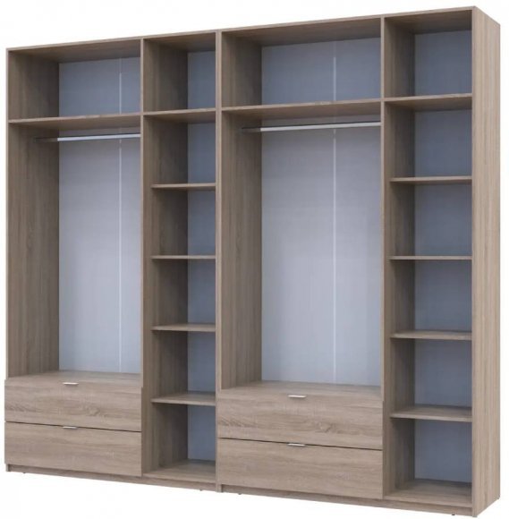 Шафа для одягу Doros Лукас Дуб сонома 3+3 ДСП 270х50х240 DRS-011705 (42005115) Шафа для одягу Doros Лукас Дуб сонома 3+3 ДСП 270х50х240 DRS-011705 (42005115)