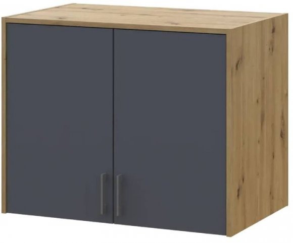 Антресоль висока Doros Ронді Дуб Артизан/Графіт 2 ДСП 82х52х65 (DRS-011905)