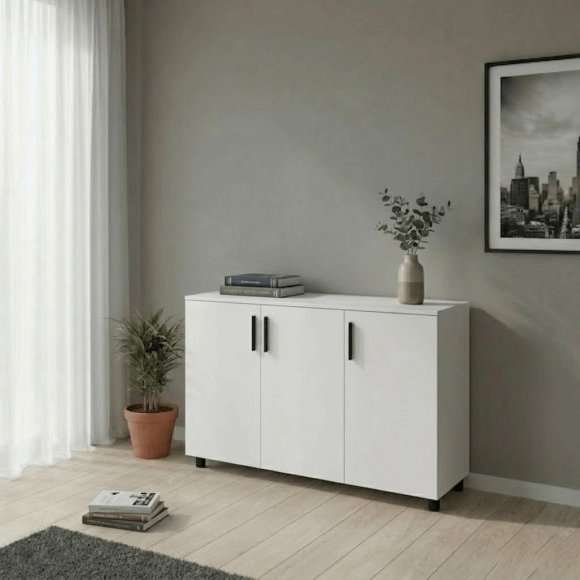 Комод Doros Торн Білий 3 ДСП 135х51.6х80 (DRS-012098) Комод Doros Торн Білий 3 ДСП 135х51.6х80 (DRS-012098)