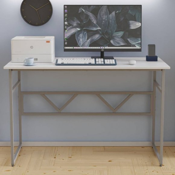 Письмовий стіл Ferrum-decor Раян 75x140x60 сірий ДСП Біле 16мм (FRD-101611)