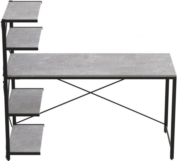 Комп'ютерний стіл Ferrum-decor Джек 75x120x70 Чорний ДСП Бетон (FRD-105319)