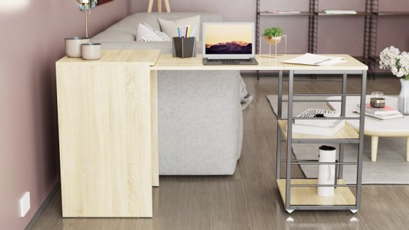 Стіл-тумба трансформер Смарт 2/1 Ferrum-decor 750x1450x500 Чорний метал ДСП Дуб Сонома 16 мм (FRD-105098) Стіл-тумба трансформер Смарт 2/1 Ferrum-decor 750x1450x500 Чорний метал ДСП Дуб Сонома 16 мм (FRD-105098)