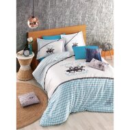 Постільна білизна BHPC 103 Blue євро 200х220 см