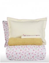 Набір постіль з пледом Freya green зелений євро 200х220 см