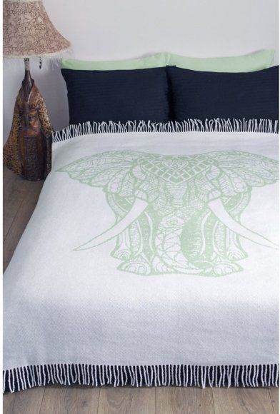 Плед Zeus Elephant ментоловий 140х200 см svt-2000022264983 Плед Zeus Elephant ментоловий 140х200 см svt-2000022264983