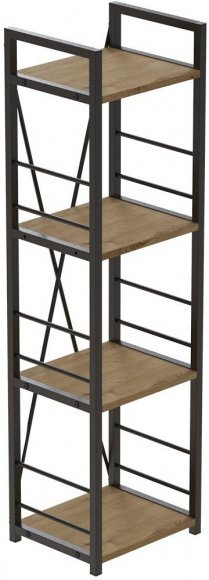 Етажерка 4/34 Ferrum-decor Серії Конект 120x34x28 чорний ДСП Дуб Артизан 16мм (FRD-104273)