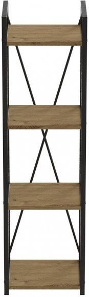 Етажерка 4/34 Ferrum-decor Серії Конект 120x34x28 чорний ДСП Дуб Артизан 16мм (FRD-104273)